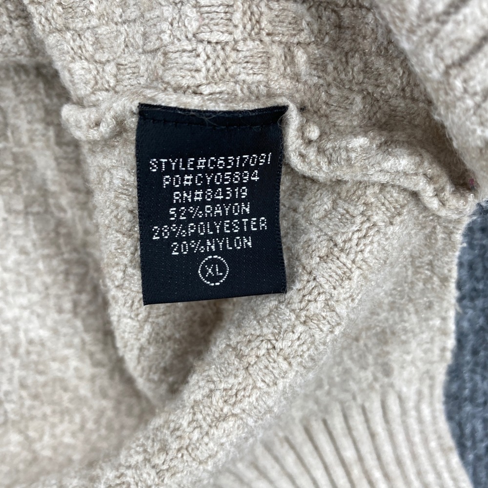 Cyrus Sweater Women XL Beige Cable Knit Basketweave Pullover Cozy Minimalist - Picture 3 of 9